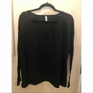 RVCA Distressed Long Sleeve Tee